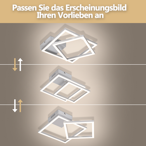 Plafonnier LED Pour Salon 20w 4000k Design Moderne Pivotant Pour Couloir Chambre Bureau Ou Salon