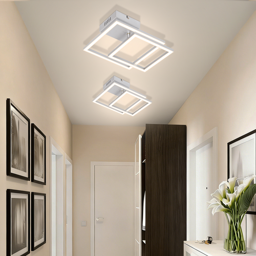 Plafonnier LED Pour Salon 20w 4000k Design Moderne Pivotant Pour Couloir Chambre Bureau Ou Salon