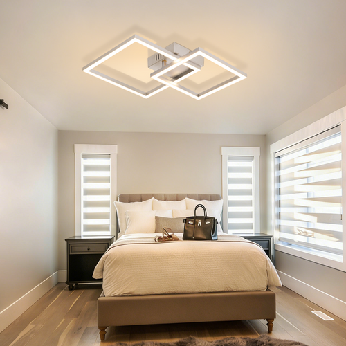 Plafonnier Salon LED Plafonnier Chambre Moderne 20w 3000k Intérieur Blanc Chaud