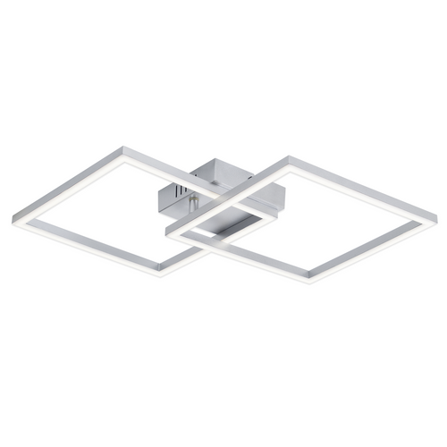 Plafonnier LED Argent 24w 4000k Plafonnier Moderne Plafonnier Carré Pour Cuisine Et Couloir