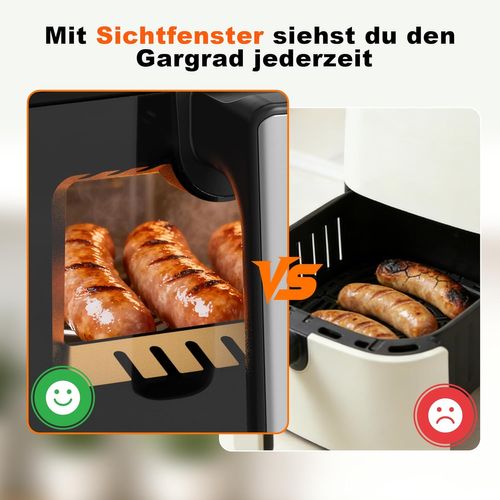 Friteuse Sans Huile Dual Zone 10l Friteuse à Air 2200 W Écran Tactile Compatible Lave-vaisselle