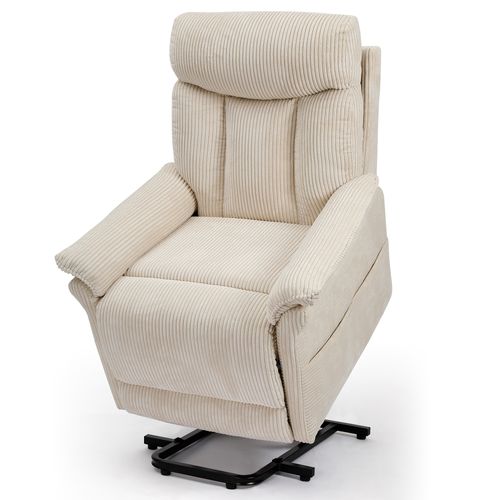 Neche Fauteuil Relaxation Releveur Électrique Pour Personnes Âgées,velours Côtelé Beige