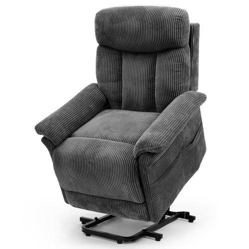 Neche Fauteuil Relaxation Releveur Électrique Pour Personnes Âgées Gris,velours Côtelé