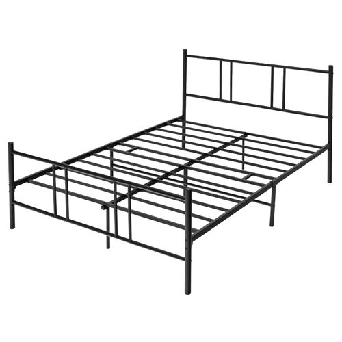Lit Double Pour Adulte - Cadre De Lit En Métal - 160 X 200 Cm - 9 Pieds