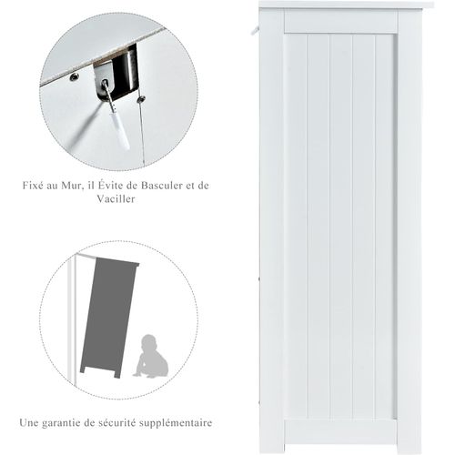 Meuble De Salle De Bain , 58x28x81cm-blanc