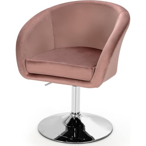 Chaise Pivotante En Velours, Fauteuil De Bureau Réglable En Hauteur, Charge 125kg Rose