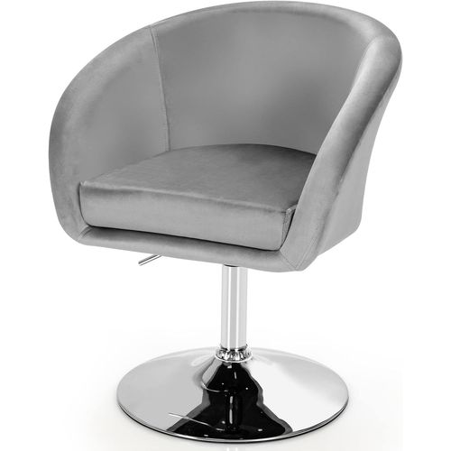 Chaise Pivotante En Velours, Fauteuil De Bureau Réglable En Hauteur, Charge 125kg Gris