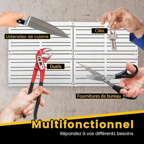 Panneau Mural Porte-outils Lot De 4 Avec 32 Bandes Magnétiques Puissantes