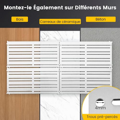 Panneau Mural Porte-outils Lot De 4 Avec 32 Bandes Magnétiques Puissantes