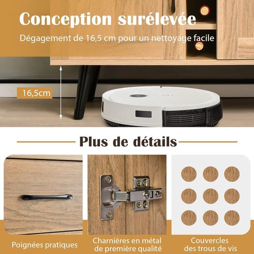 Buffet Cuisine Industriel Avec 6 Porte-bouteilles, Placard 2 Portes,90 X 40 X 79 Cm