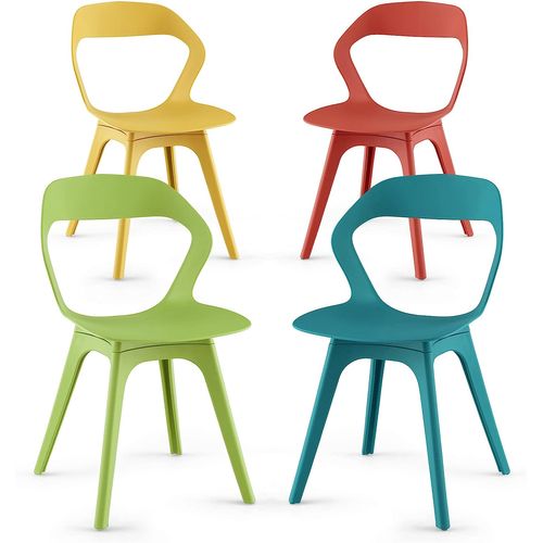 Chaise Salle à Manger Lot De 4, Chaise Scandinave Cuisine En Pp En 4 Couleurs