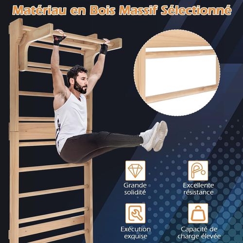 Espalier Suédois, Espalier De Gym Multifonctionnel Pour Adulte Et Enfant