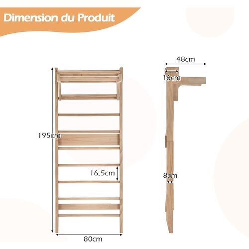 Espalier Suédois, Espalier De Gym Multifonctionnel Pour Adulte Et Enfant
