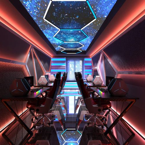 Bureau Gaming 116 X 75 Cm, Bureau Gamer Avec Cadre En Métal En Forme De R