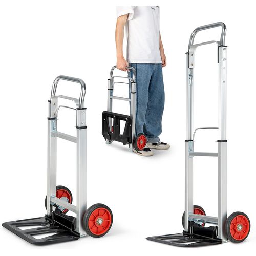 Diable Pliant En Aluminium Charge 100 Kg, Diable De Manutention Déménagement Léger