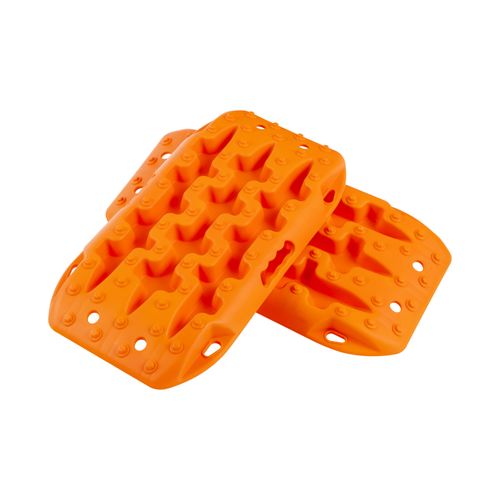 Planche De Récupération Tout-terrain 2 Pièces, Tapis De Traction En Nylon, 58 X 31 X 6 Cm, Orange