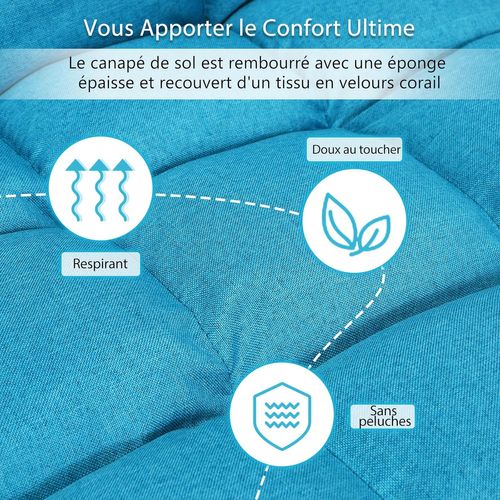 Canapé Paresseux Tatami Pliable Chaise De Plancher Coussin De Chaise De Lit