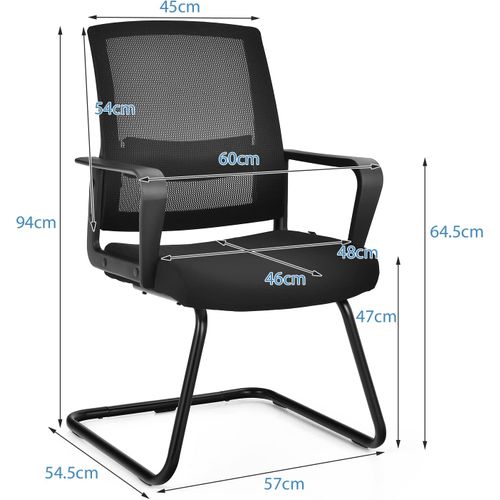 Chaise De Conférence, Chaise Ergonomique En Maille à Dossier Moyen Charge Max 136 Kg (2)