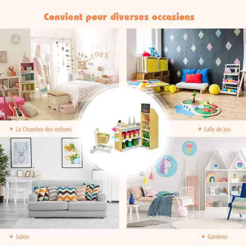 Jouet De Supermarché Pour Enfant, Caisse De Supermarché, Scanner, Chariot,lecteur De Carte