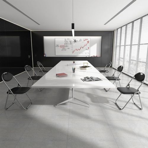 Lot De 6 Chaise Pliante En Métal, Chaise Visiteur Pliable Rembourré Avec Poignée,noir