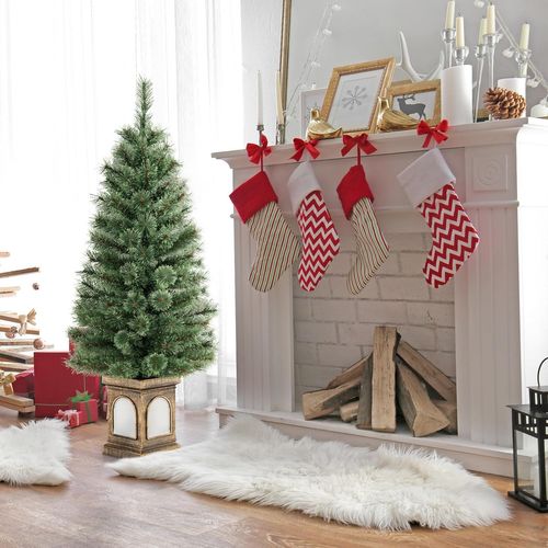 Sapin De Noël Artificiel 120 Cm, Avec Aiguilles De Pin, 116 Branches, 100 Lumières LED,télécommande