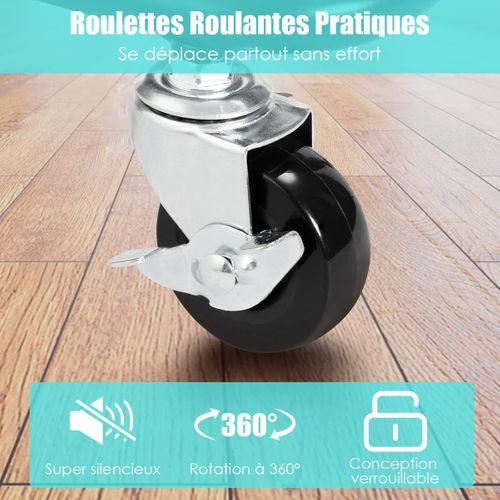 Chariot De Rangement Avec 3 Paniers Et Poignée, 60kg Pour Cuisine, Bureau, 42 X 35 X 87 Cm (bleu)