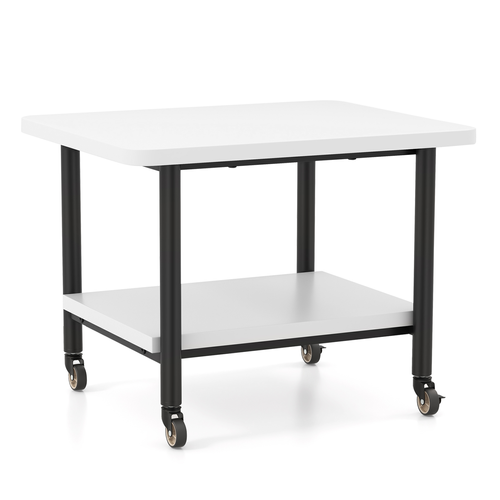 Support D'imprimante à 2 Niveaux, Organisateur De Stockage Pour Chambre, Salon, Bureau (blanc)