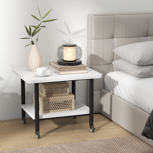 Support D'imprimante à 2 Niveaux, Organisateur De Stockage Pour Chambre, Salon, Bureau (blanc)