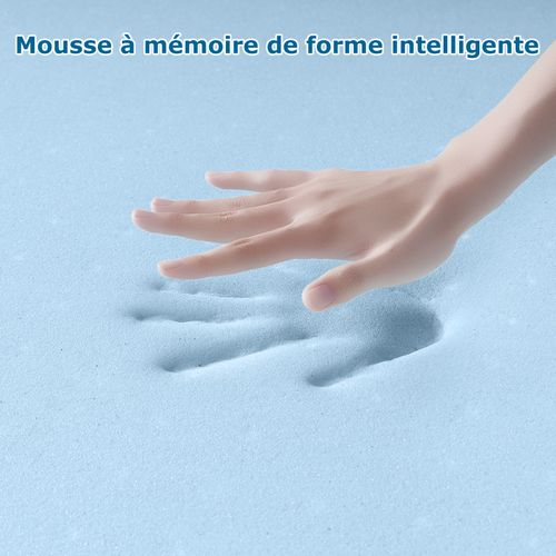 Surmatelas 140x190 Haute Densité - 8cm de Confort Optimal avec Housse Lavable et Hypoallergénique