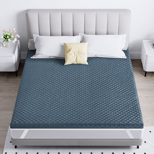 Surmatelas 140x190 Cm Inre, 6 Cm, Mousse à Haute Résilience, Confort Respirant, Design Antidérapant