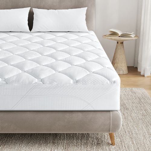 Surmatelas 140x200 Cm - Inre, Confort Optimal - Moelleux, Anti-acarien, Respirant - Lavable