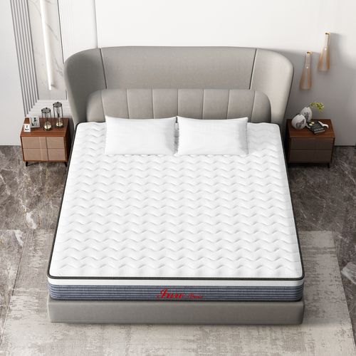 Matelas Mousse 140x190 Cm - INRE - Épaisseur 20 Cm, Confort Ferme - ZZ