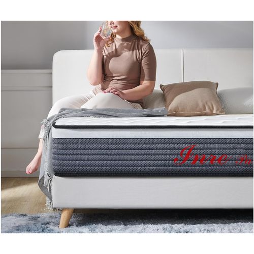 Matelas Mousse 140x190 Cm - INRE - Épaisseur 20 Cm, Confort Ferme - ZZ
