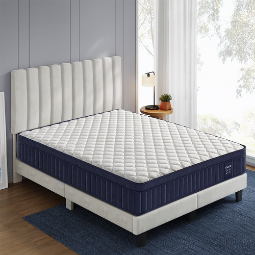 Matelas Ressort 140x190 Cm – Epaisseur 30 Cm, Confort Ferme – Tissu Confortable