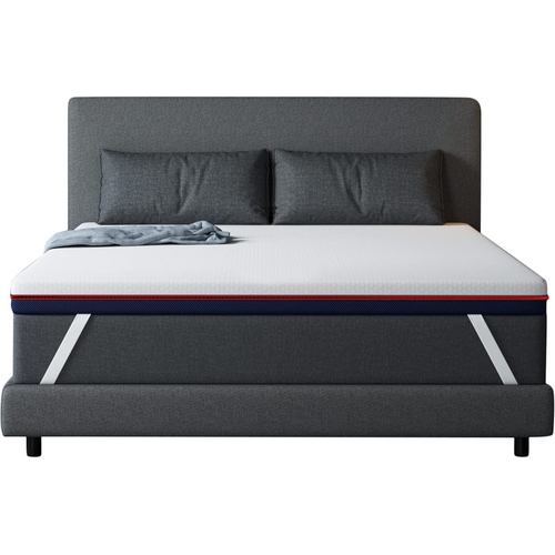Surmatelas 160x200 cm, epaisseur 11cm, haute densité, avec housse hypoallergénique lavable