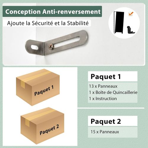 Buffet De Cuisine Meuble Cuisine Rangement Avec 3 Portes Et 1 Niche De Rangement, Blanc