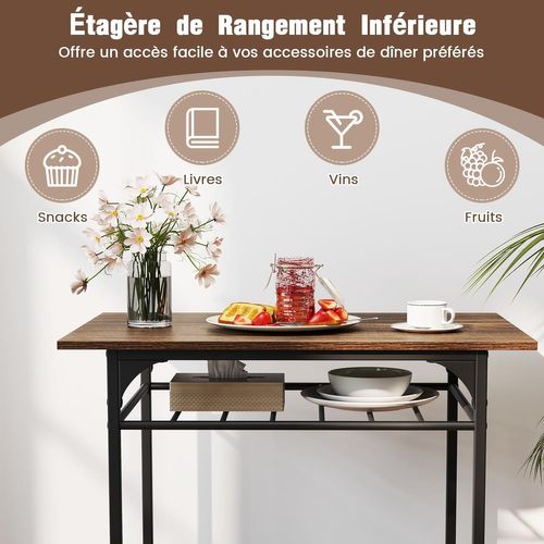 Petite Table De Cuisine 2 Personnes, Table Cuisine Avec Chaise Encastrables,salle à Manger