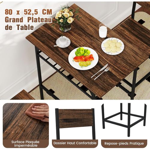 Petite Table De Cuisine 2 Personnes, Table Cuisine Avec Chaise Encastrables,salle à Manger