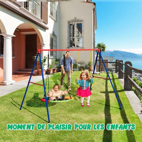 Balançoire Nid D'oiseau Ø1m Et Balançoire Ceinture 1,2m Charge Maximum 150kg