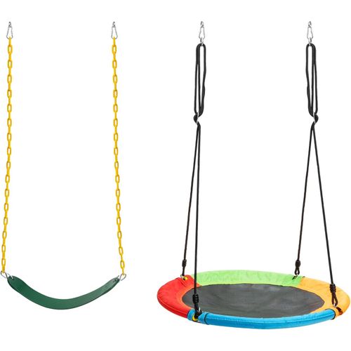 Balançoire Nid D'oiseau Ø1m Et Balançoire Ceinture 1,2m Charge Maximum 150kg