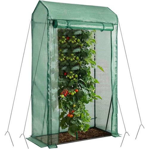 Serre De Jardin 100 X 50 X 170 Cm, Porte Zippée Enroulable, Tube D’acier Antirouille