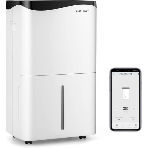 Déshumidificateur D'air 4 En 1 50 L/jour Pour Espace 60 ㎡contrôle Wifi Sèche-linge Ecran LED