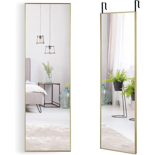Miroir Mural-miroir à Suspendre Sur Porte, 120 X 37 Cm, Miroir Pleine Longueur  Or