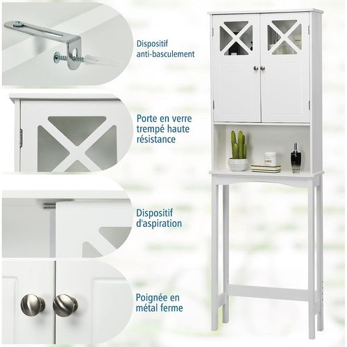 Meuble Wc Au-dessus Des Toilettes, Blanc