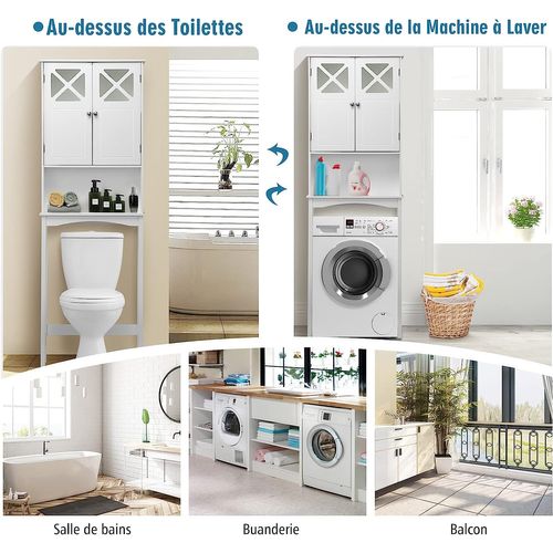 Meuble Wc Au-dessus Des Toilettes, Blanc