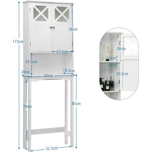 Meuble Wc Au-dessus Des Toilettes, Blanc