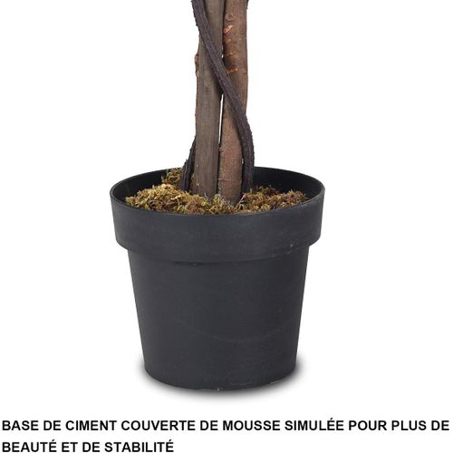 Arbre Artificiel Plante Artificielle En Pot Avec Fausses Fleurs Roses, Wisteria 180cm