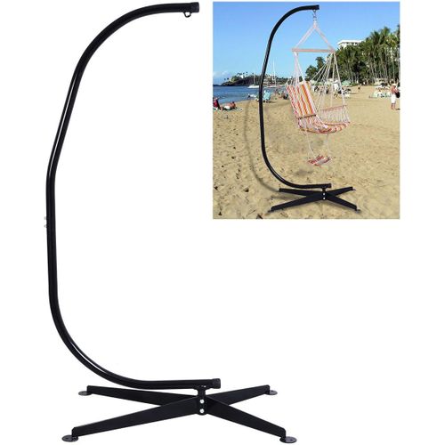 Support De Hamac Support Pour Fauteuil Suspendu Charge Max. 150 Kg Hauteur 210 Cm Noir