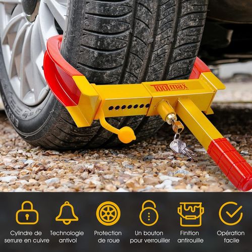 Serrure De Roue De Voiture,sabot De Voiture, Sabot De Rouette, Antivol Véhicule