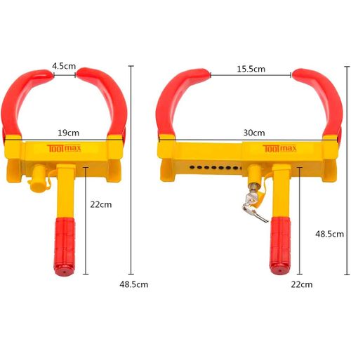 Serrure De Roue De Voiture,sabot De Voiture, Sabot De Rouette, Antivol Véhicule